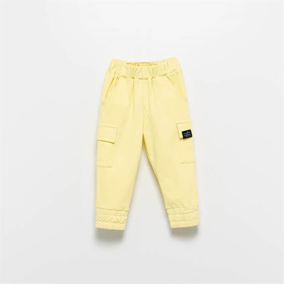 Moinoi Sarı Kargo Çocuk Tek Alt Pantolon Miniropa