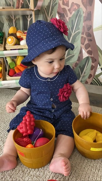 Miniropa Lacivert Puanlu Şapkalı Yazlık Bebek Tulum